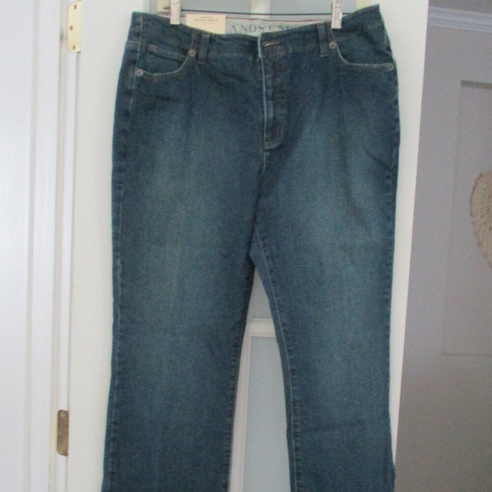 BRAND NEW WITH TAGS Lands End Boot Cut Classic Stretch Jeans 16P